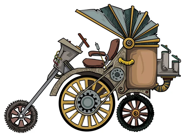 Karmaşık fantastik buhar motoru araç