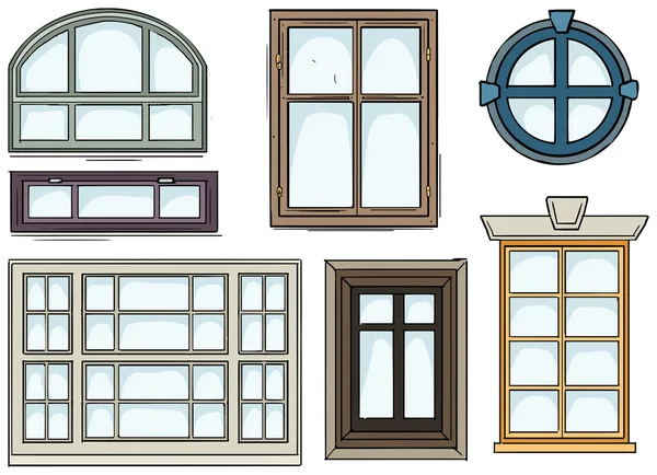 Conjunto de ventanas — Archivo Imágenes Vectoriales