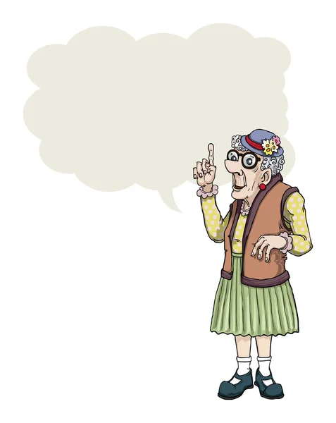 Old lady — Stock Vector