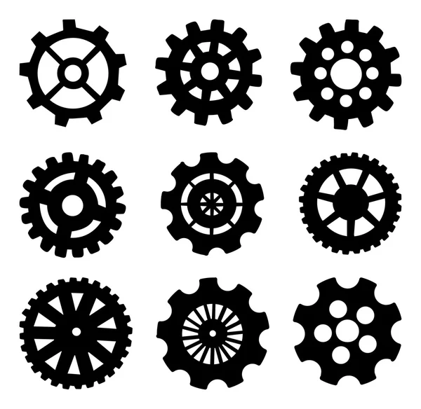 Set of gears, cogs — Stock Vector