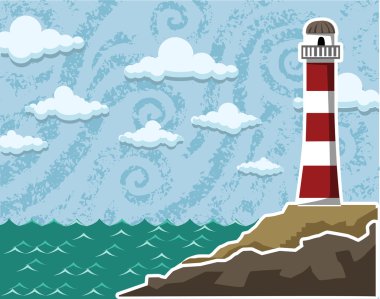 bir deniz feneri ile manzara