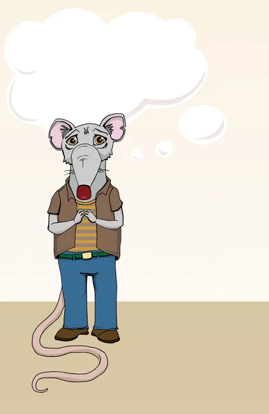 Крысиный персонаж — стоковый вектор