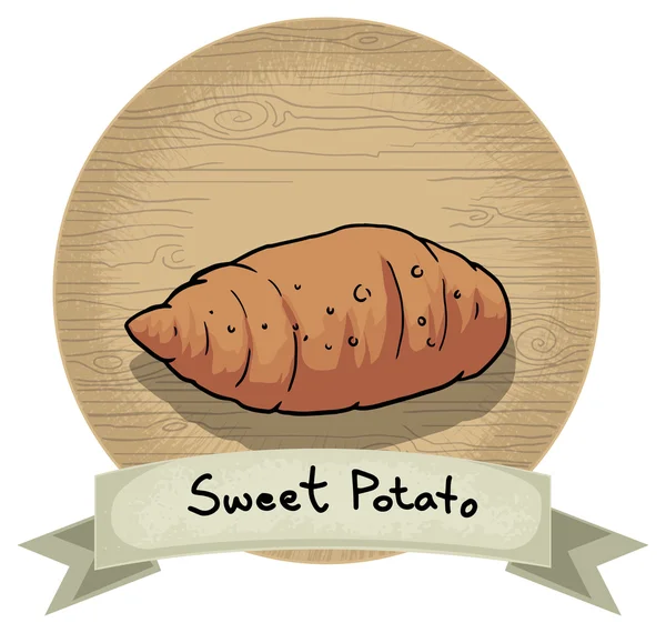 Hand drawn sweet potato — Stock Vector