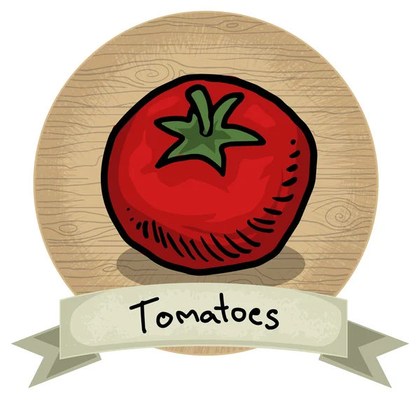 Icono de tomate dibujado a mano — Vector de stock