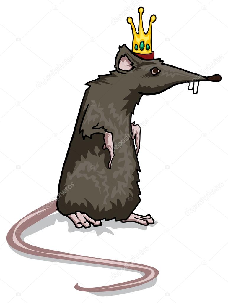 freehand retro cartoon rat king Stock Vector Image & Art - Alamy