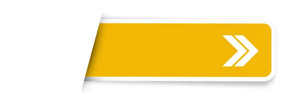 Żółta etykieta ze strzałką — Wektor stockowy