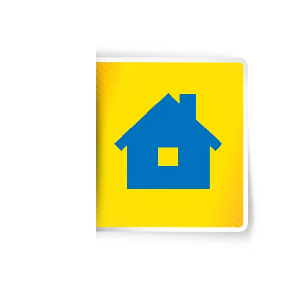 The tag with home icon — Stock Vector