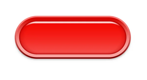 楕円形の光沢のあるボタン — ストックベクタ