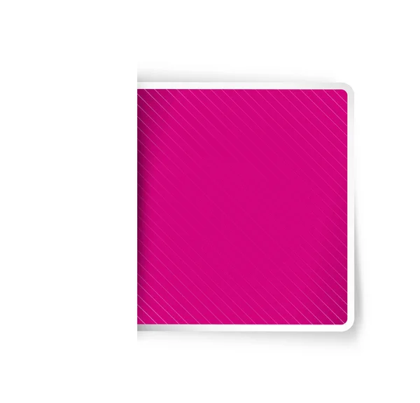 De roze lege tag — Stockvector