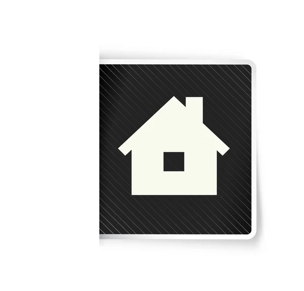 The tag with home icon — Stock Vector