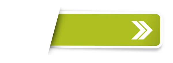 La etiqueta verde con flecha — Vector de stock