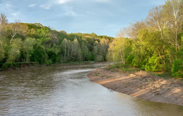 Sugar Creek Loopt Door Turkije Gerund Staatspark Mitchel Indiana Wordt — Stockfoto