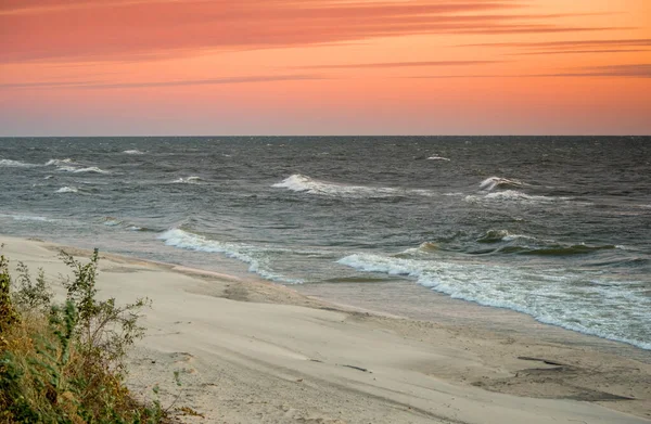 Lago Activo Michigan Con Muchas Olas Sigue Siendo Hermoso Como — Foto de Stock