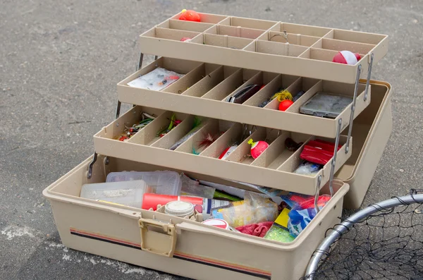 Tackle box per la pesca — Foto Stock