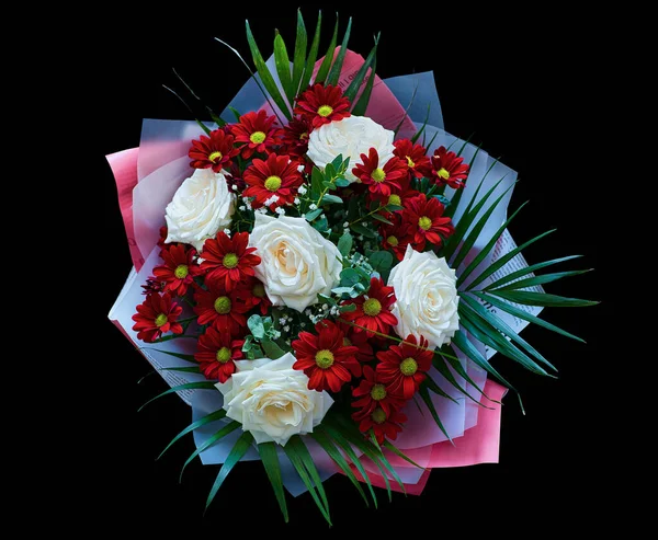 Beautiful Bouquet Dark Background Shot — Stock Photo, Image