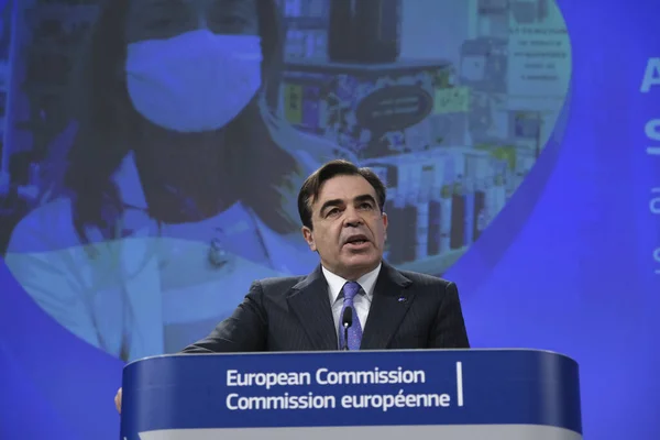 Margaritis Schinas European Commissioner Stella Kyriakides 2020 벨기에 브뤼셀에서 유럽의 — 스톡 사진