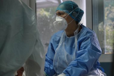 Yunanistan 'daki Atina Hastanesi' nde 8 Kasım 2020 