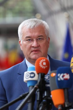 Dışişleri Bakanı Andrii Sybiha 23 Haziran 2025 'te Brüksel, Belçika' daki AB bakanlar kuruluna katılmak üzere geldi