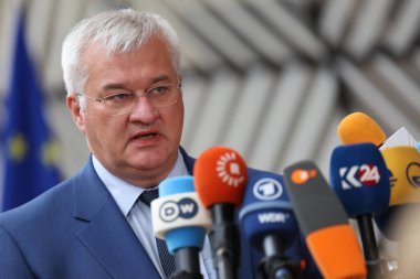 Dışişleri Bakanı Andrii Sybiha 23 Haziran 2025 'te Brüksel, Belçika' daki AB bakanlar kuruluna katılmak üzere geldi