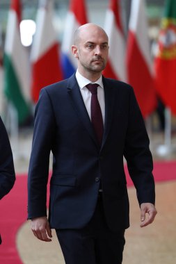 Fransa Dışişleri Bakanı Jean-Noel Barrot 23 Haziran 2025 'te Brüksel, Belçika' daki AB bakanlar kuruluna katılmak üzere ülkeye geldi..