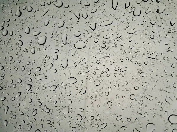 Natural water drops on glass. Background. Close up — Stock Photo, Image