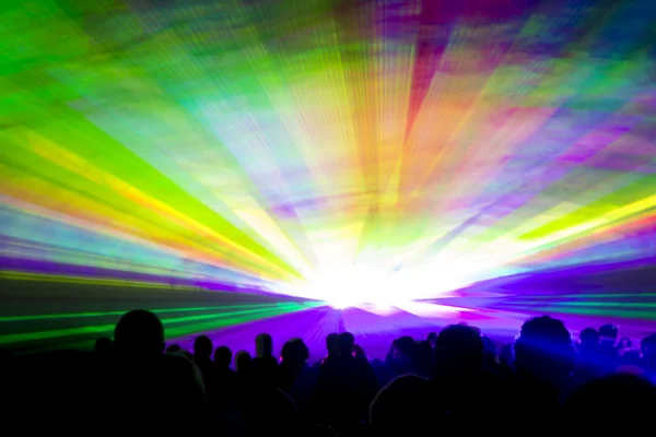 Rainbow laser show — Stock Photo, Image