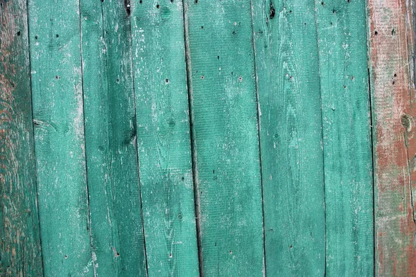旧木墙 绿色背景 — 图库照片