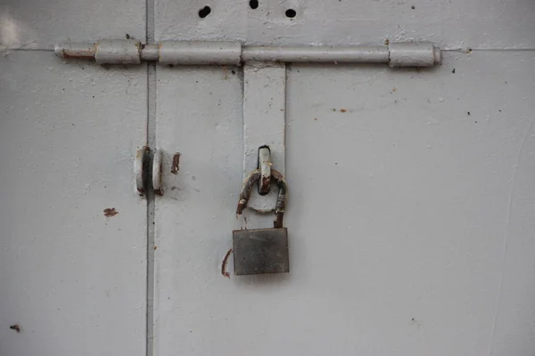 Closeup Padlock Hanging Locker Concept Technology Data Log Security White Royalty Free Stock Photos