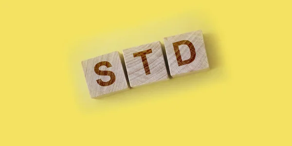 Std Sexually Transmitted Infections Text Wooden Cubes Healthcare Medical Concept — Stock Photo, Image