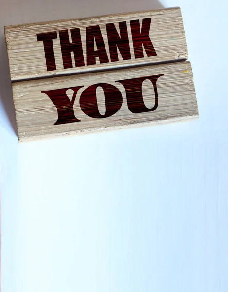 Text Děkuji Dřevěných Blocích Peněžence Mincích Koncept Vděčnosti — Stock fotografie