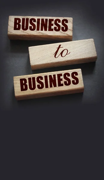 Bloques Madera Con Palabras Business Business Concepto Comercialización B2B — Foto de Stock