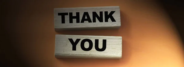 Буквы Thank You Деревянных Блоках Концепция Благодарности — стоковое фото
