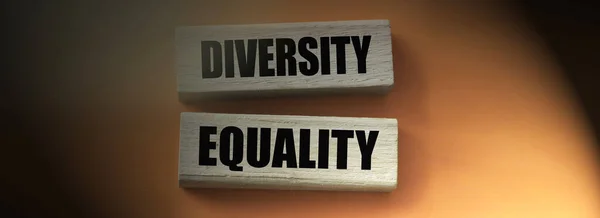 Diversidad Palabras Igualdad Bloques Madera Género Orientación Sexual Raza Etnocidad —  Fotos de Stock