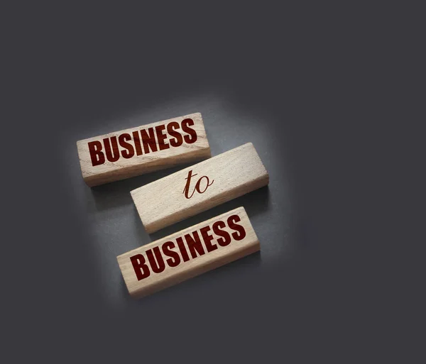Wooden Blocks Words Business Business B2B Marketing Concept — Stock Photo, Image