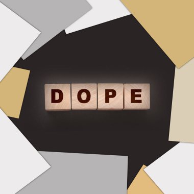 Ahşap bloklar için uyuşturucu kelimesi. Bağımlılık konsepti. Sağlık hizmetleri kavramı.