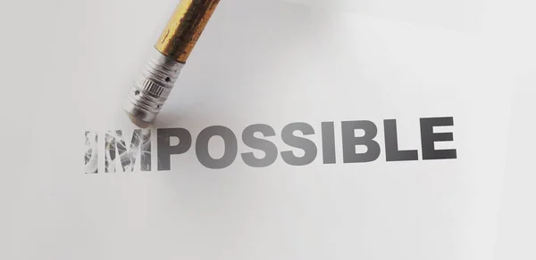 İmkânsız sözcüğünü bir silgi ile değiştirmek. Motivasyon başlatma kavramı.