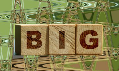 Tahta küpler büyük yazılıyor. Teknoloji sektörü kavramı.