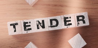 Tahta küplerle yazılmış yumuşak bir kelime. İş konsepti.