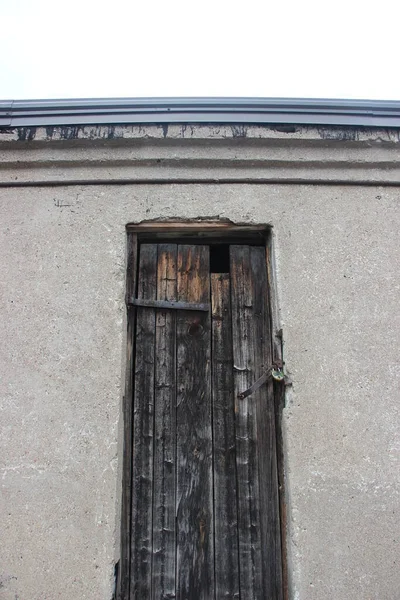 Hanging Lock Ancient Vintage Door Locked Old Wooden Door — ストック写真