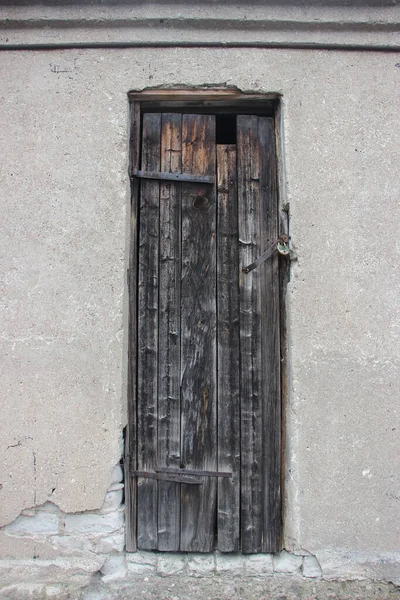 Serrure Suspendue Sur Une Ancienne Porte Vintage Vieille Porte Bois — Photo