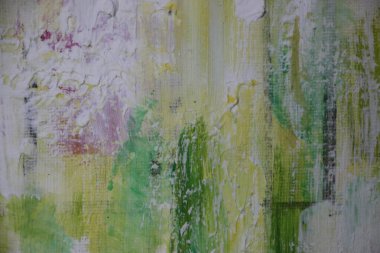 Üzerine boya sıçramış tuval. Yakından bak. 