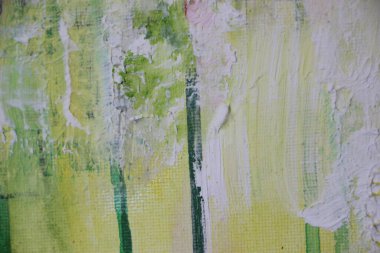 Üzerine boya sıçramış tuval. Yakından bak. 