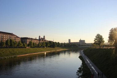 şehir konsepti, şehir manzarası arkaplan görüntüsü  