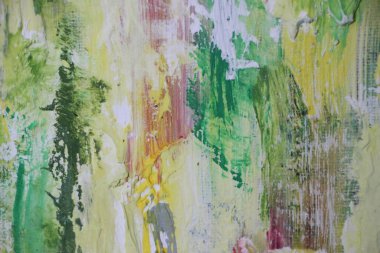 Üzerine boya sıçramış tuval. Yakından bak. 