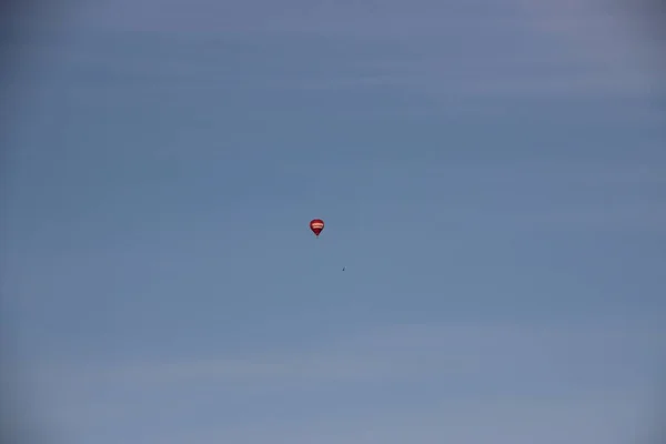 Hőlégballonok Kilátás Égen — Stock Fotó