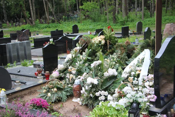 Antigua Vista Del Cementerio Concepto Vida Muerte —  Fotos de Stock