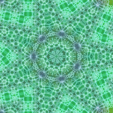 Kusursuz kaleydoskop, mandala soyut arkaplan görünümü