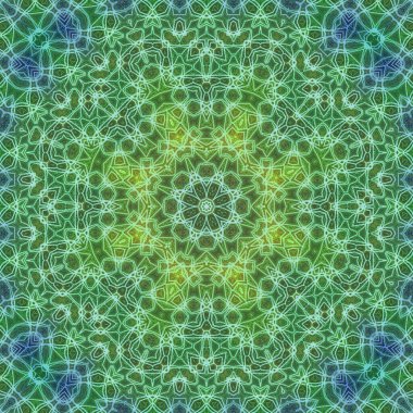 Kusursuz kaleydoskop, mandala soyut arkaplan görünümü