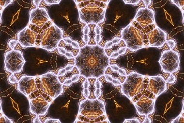 Kusursuz kaleydoskop, mandala soyut arkaplan görünümü