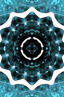 Kusursuz kaleydoskop, mandala soyut arkaplan görünümü